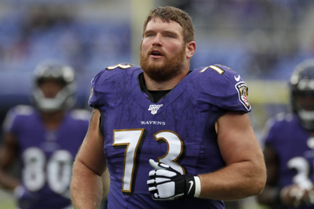 Marshal Yanda played around 315 pounds bodyweight, he lost 45 pounds after the playoffs.
