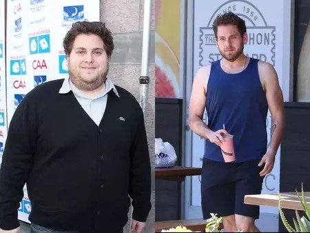 Jonah Hil before and after weight loss.