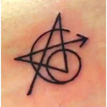 Chris Evans tattoo, avengers logo.