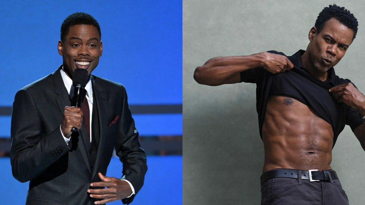 Chris Rock before and after supposed weight loss.