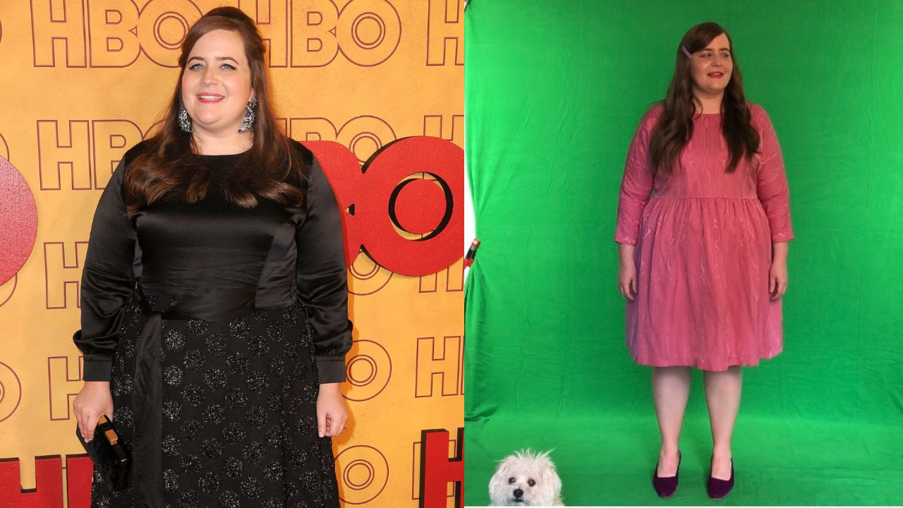 Aidy Bryant before and after weight loss.