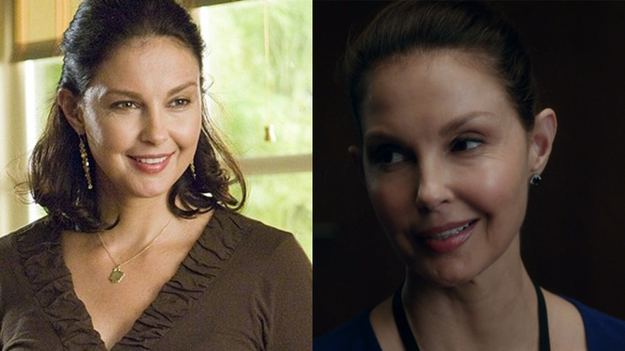 Ashley Judd before and after alleged plastic surgery.