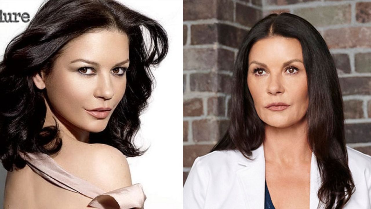 'Prodigal Son' star Catherine Zeta-Jones before and after alleged plastic surgery.