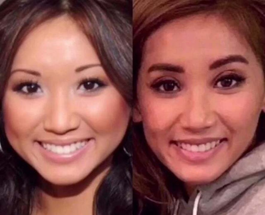 Brenda Song before and after alleged double eyelid plastic surgery.