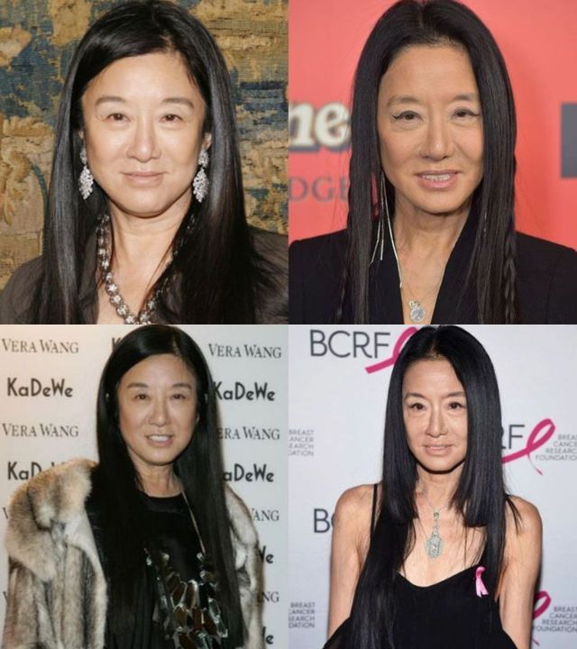 Vera Wang before and after alleged plastic surgery.