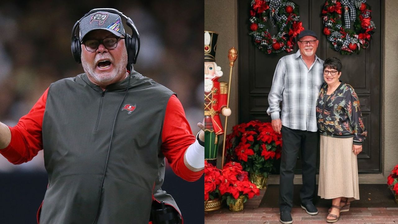 Bruce Arians before and after 23 pounds weight loss.