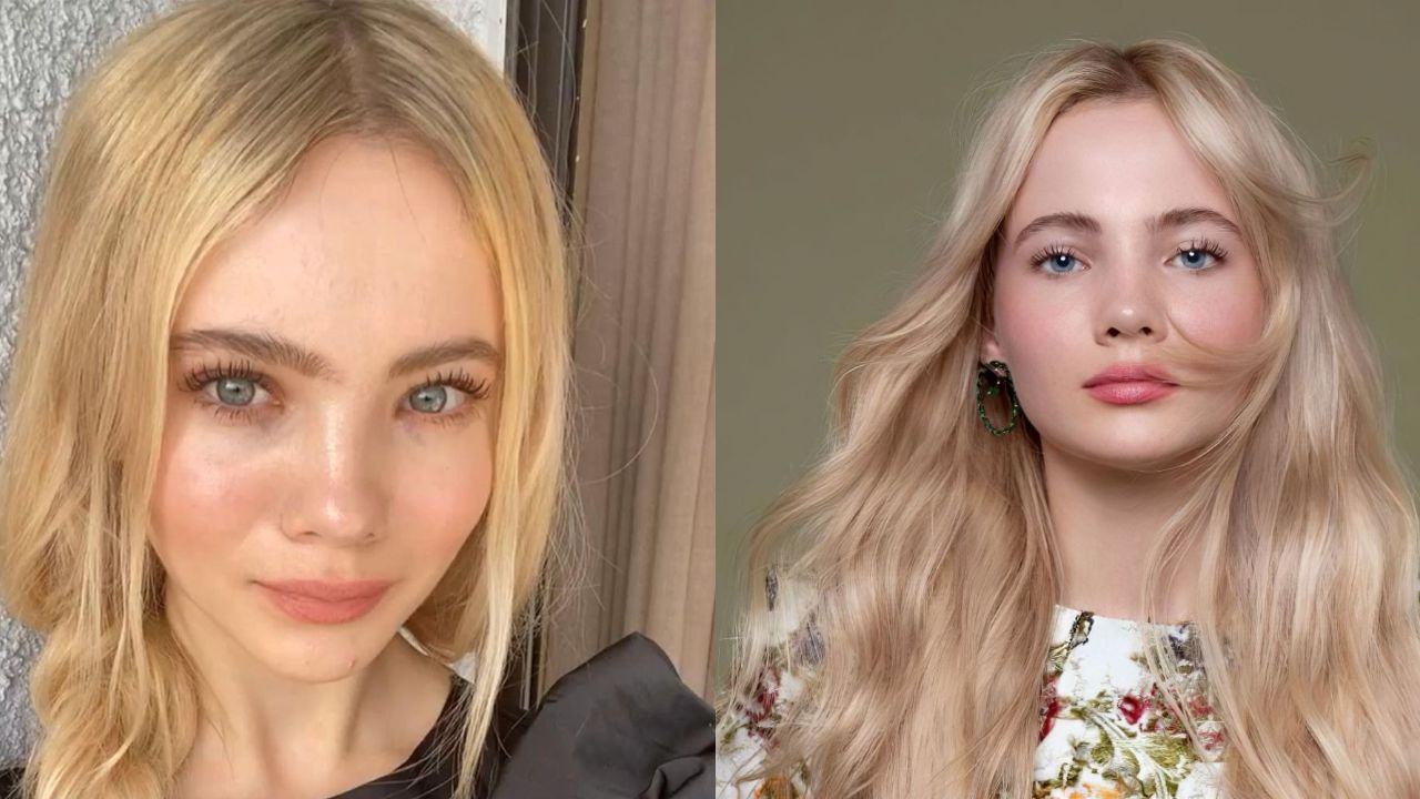 Freya Allan before and after alleged plastic surgery.