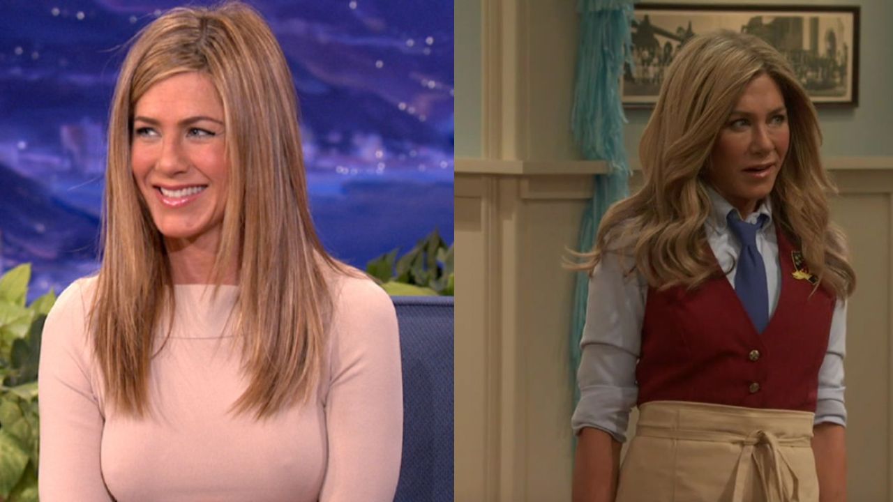 Jennifer Aniston before and after alleged plastic surgery on The Facts of Life.