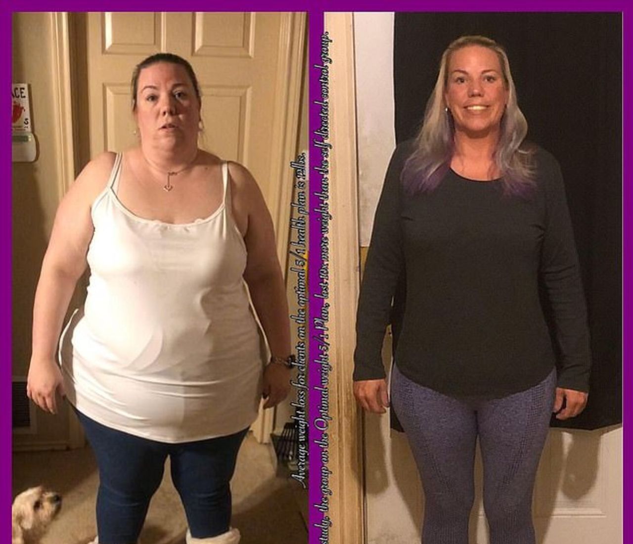 Penny Leaver before and after weight loss.