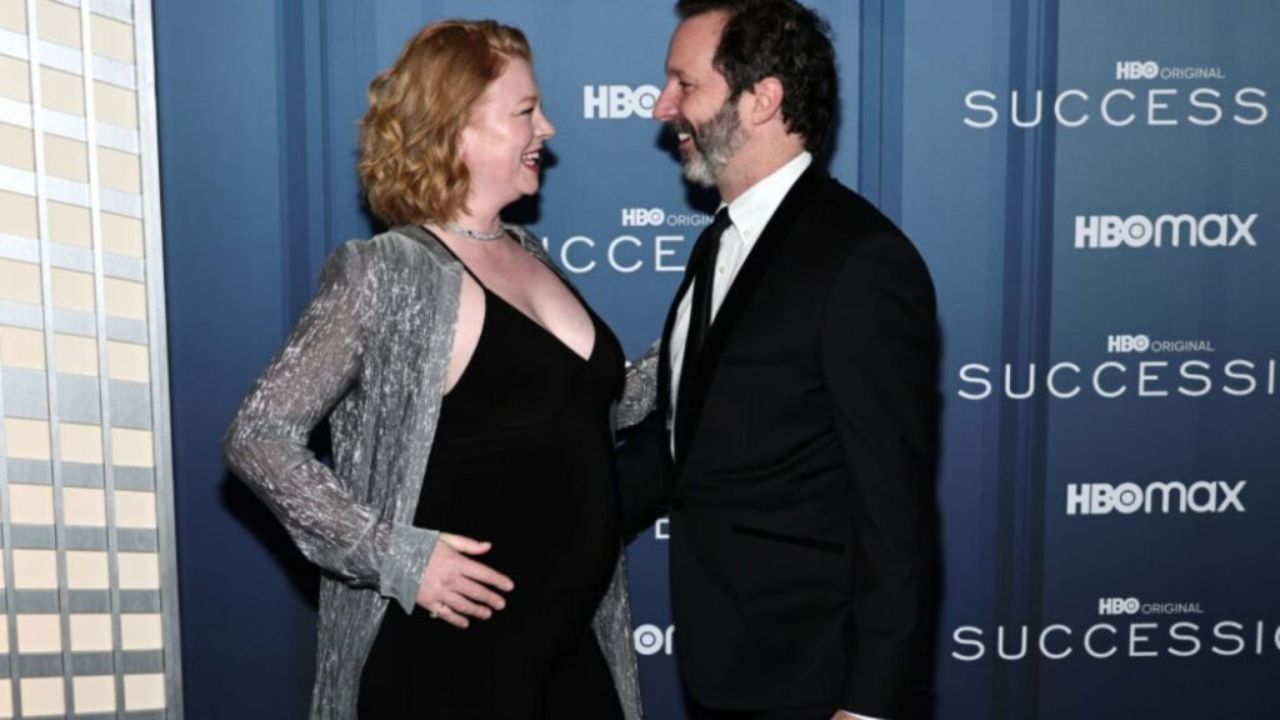 Sarah Snook and her husband, Dave Lawson, announced that they are expecting their first child together.