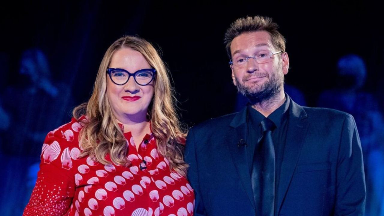 Sarah Millican and her second husband, Gary Delaney, on BBC1's The Wall.