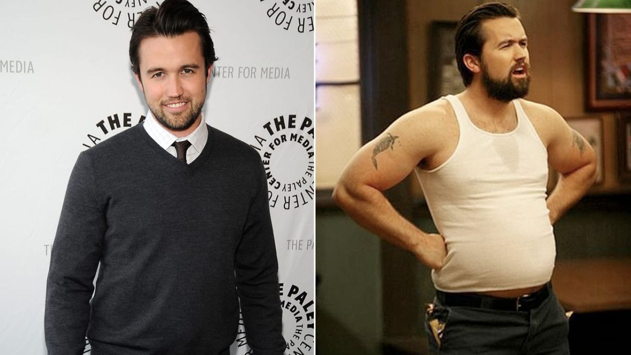 Rob McElhenney before and after weight gain.