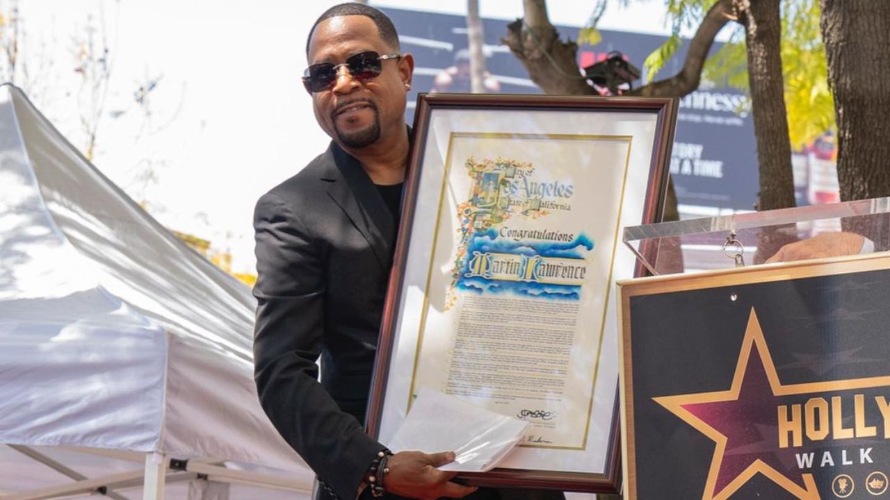 Martin Lawrence's latest appearance while receiving the Hollywood Walk of Fame.