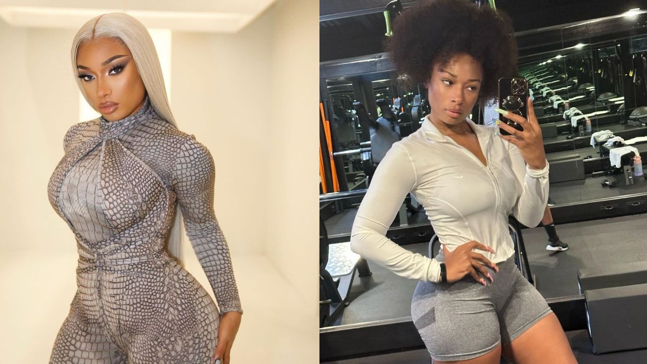 Megan Thee Stallion before and after weight loss.