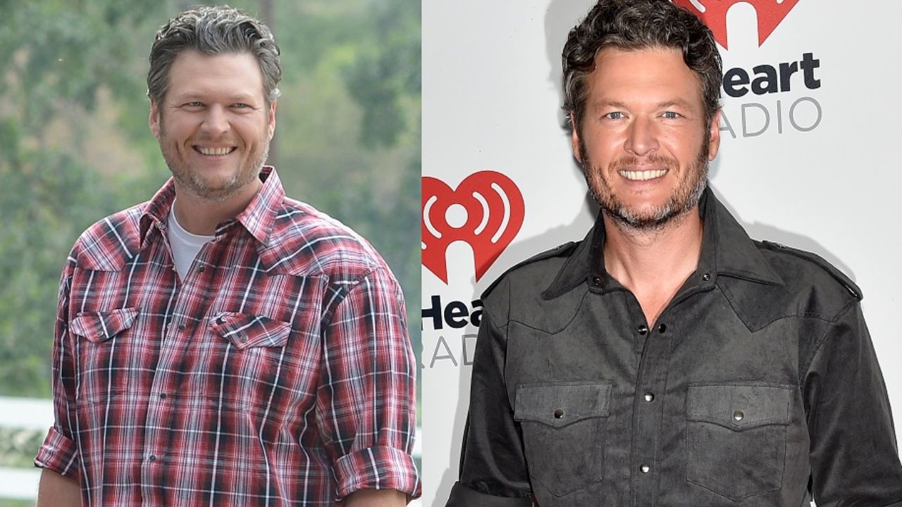 Blake Shelton before and after weight loss.