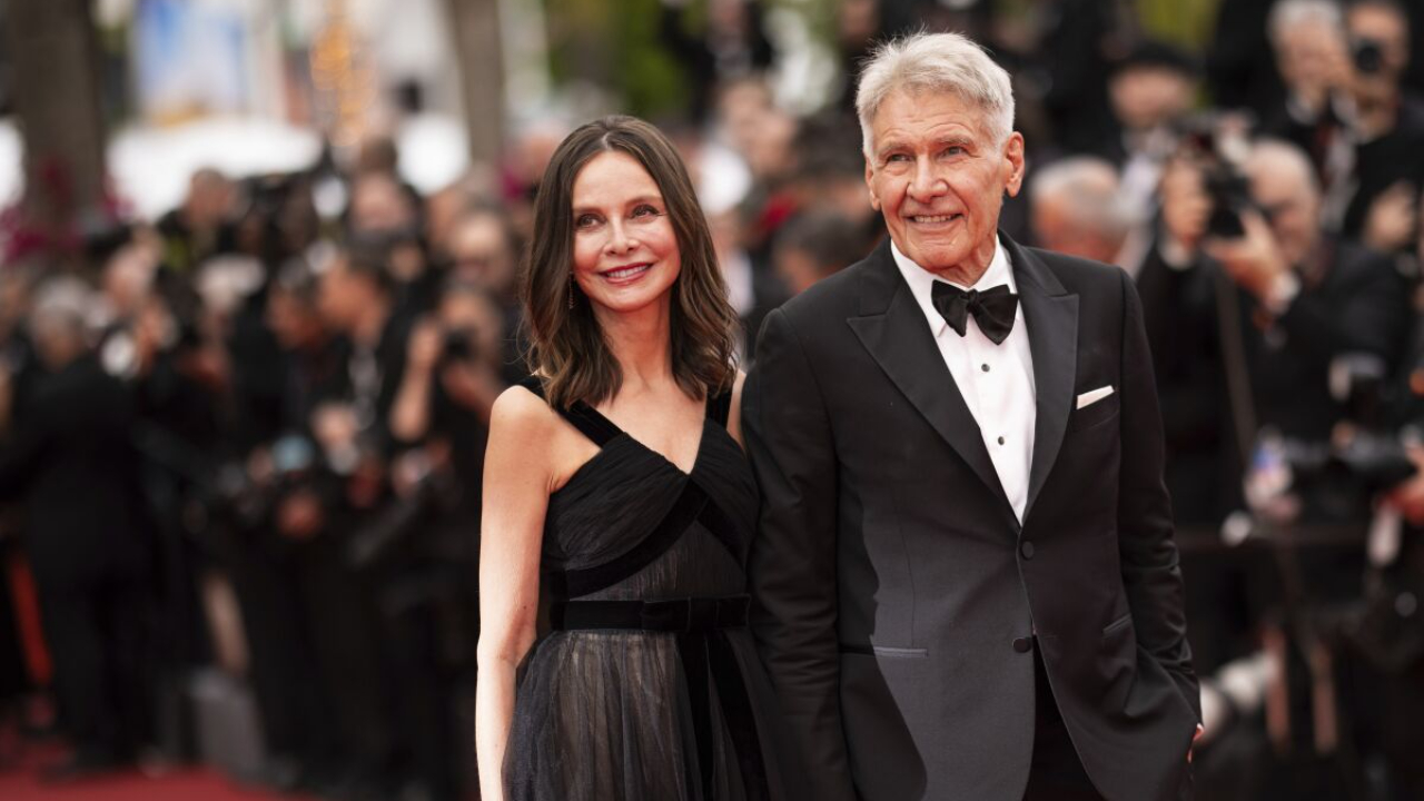 Calista Flockhart and her husband, Harrison Ford at the 2023 Cannes Film Festival. weightandskin.com