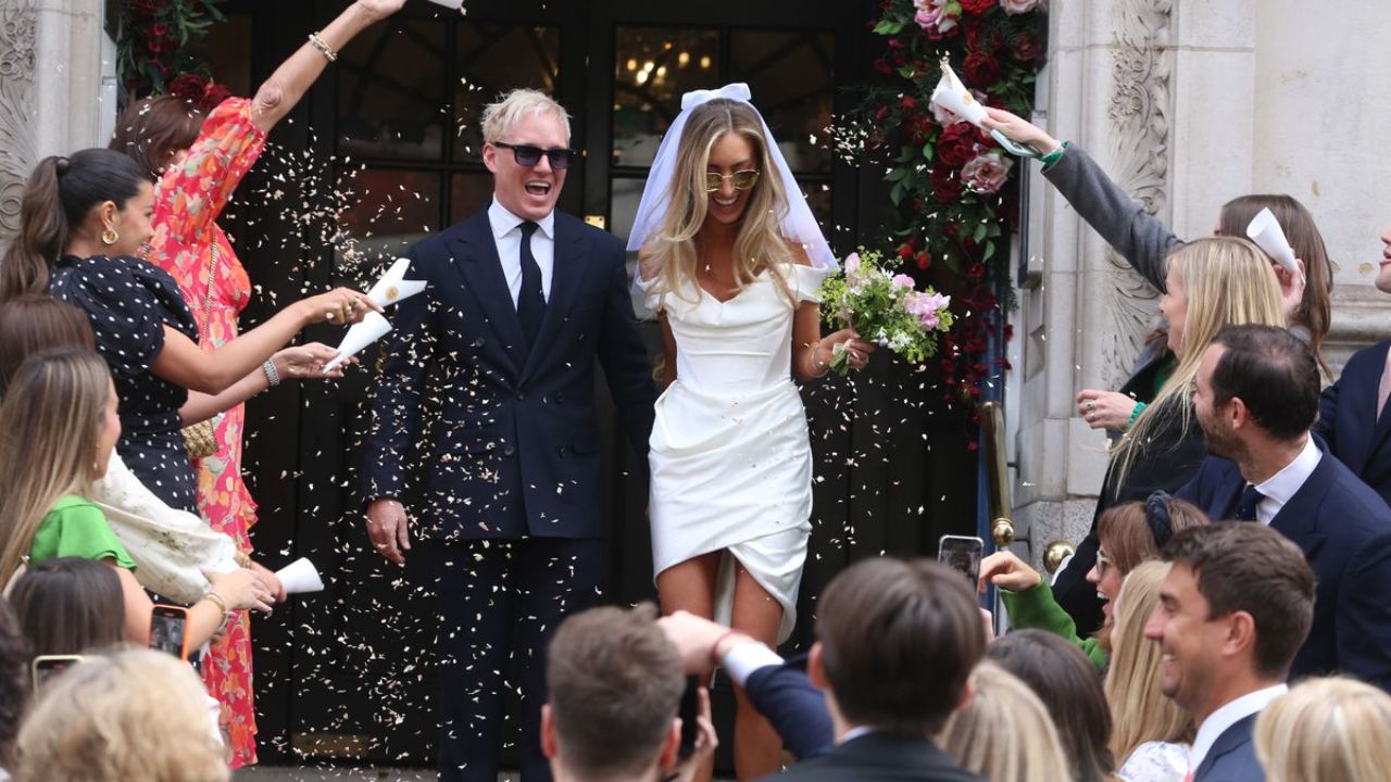 Sophie Habboo and Jamie Laing officially tied the knot in a registry office in Chelsea in April. weightandskin.com