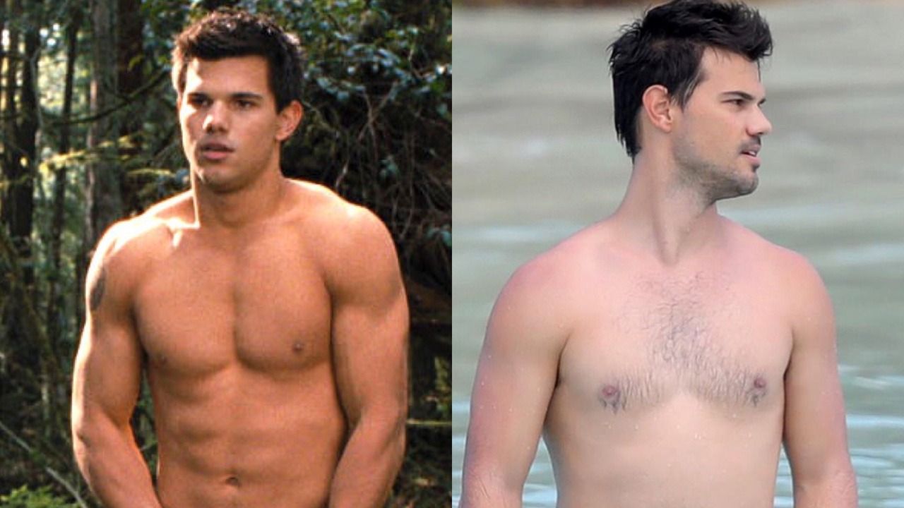 Taylor Lautner before and after weight gain. weightandskin.com