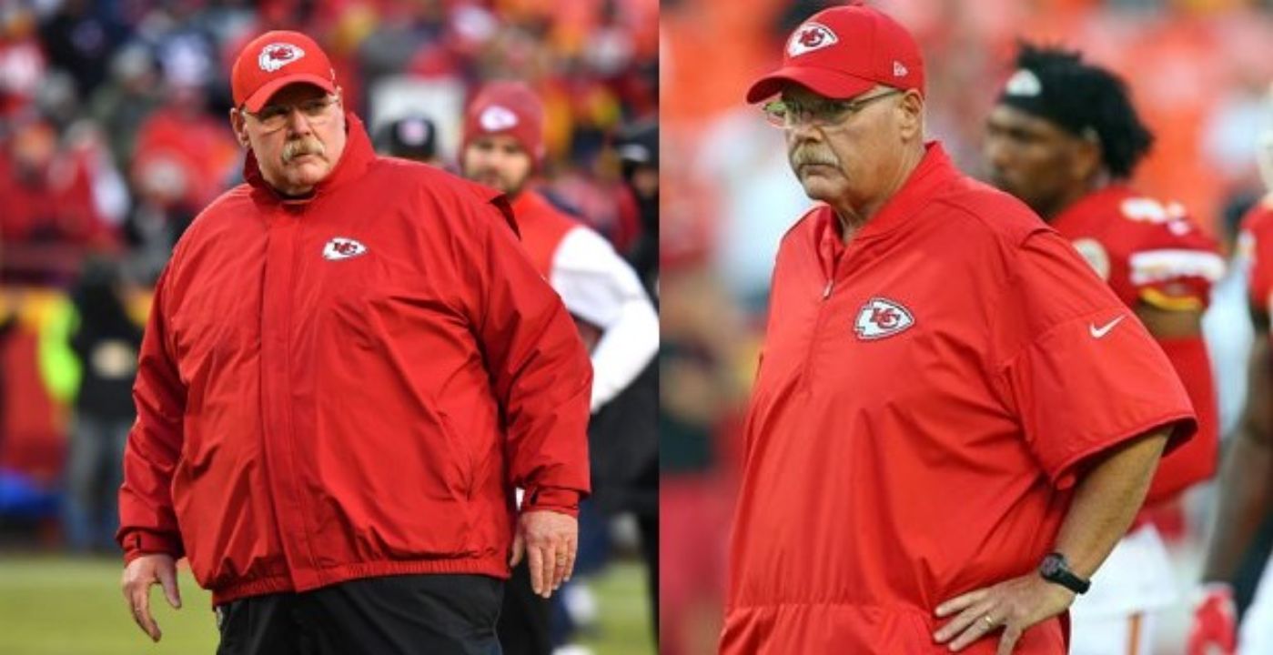 Andy Reid before and after weight loss. weightandskin.com